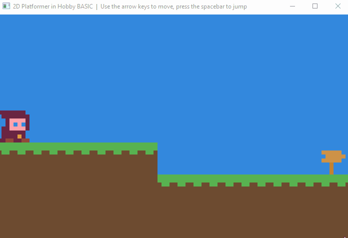 A full Hobby BASIC demo running inside the Windows 10 console